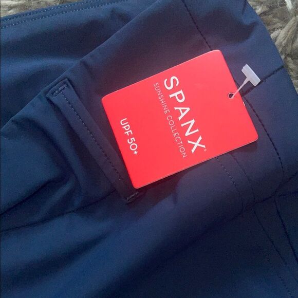 SPANX Blue Bermuda Shorts with Elastic Waistband - Picture 3 of 4